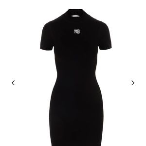 Alexander Wang Bodycon Logo-Patch T-Shirt Dress